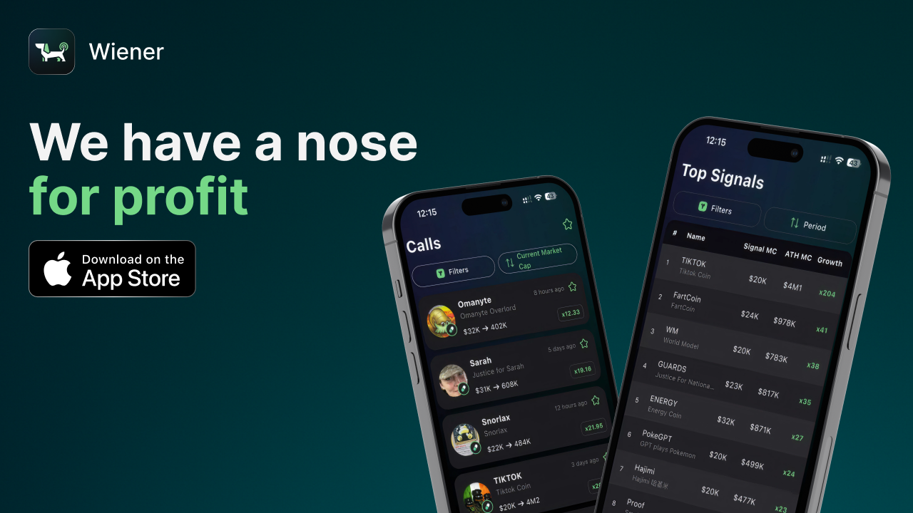 Wiener App Launches on iOS Bringing Real-Time “Signals, Not Noise” to Solana Traders