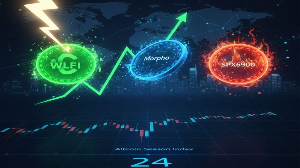 ByBit Listing of WLFI USD1 Sparks Rally as Morpho and SPX6900 Extend Gains While Altcoin Index Stalls