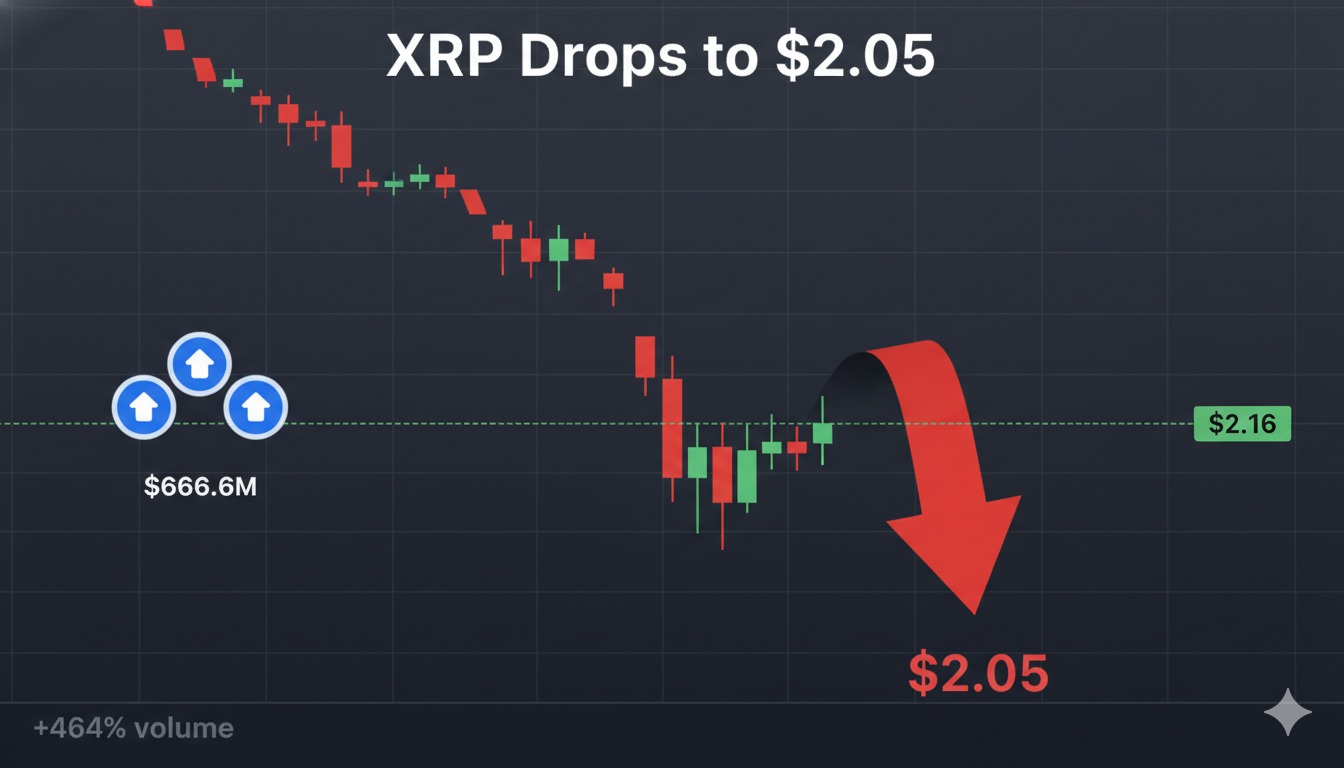 XRP Crashes 7% as Institutional Exodus Triggers Sell-Off