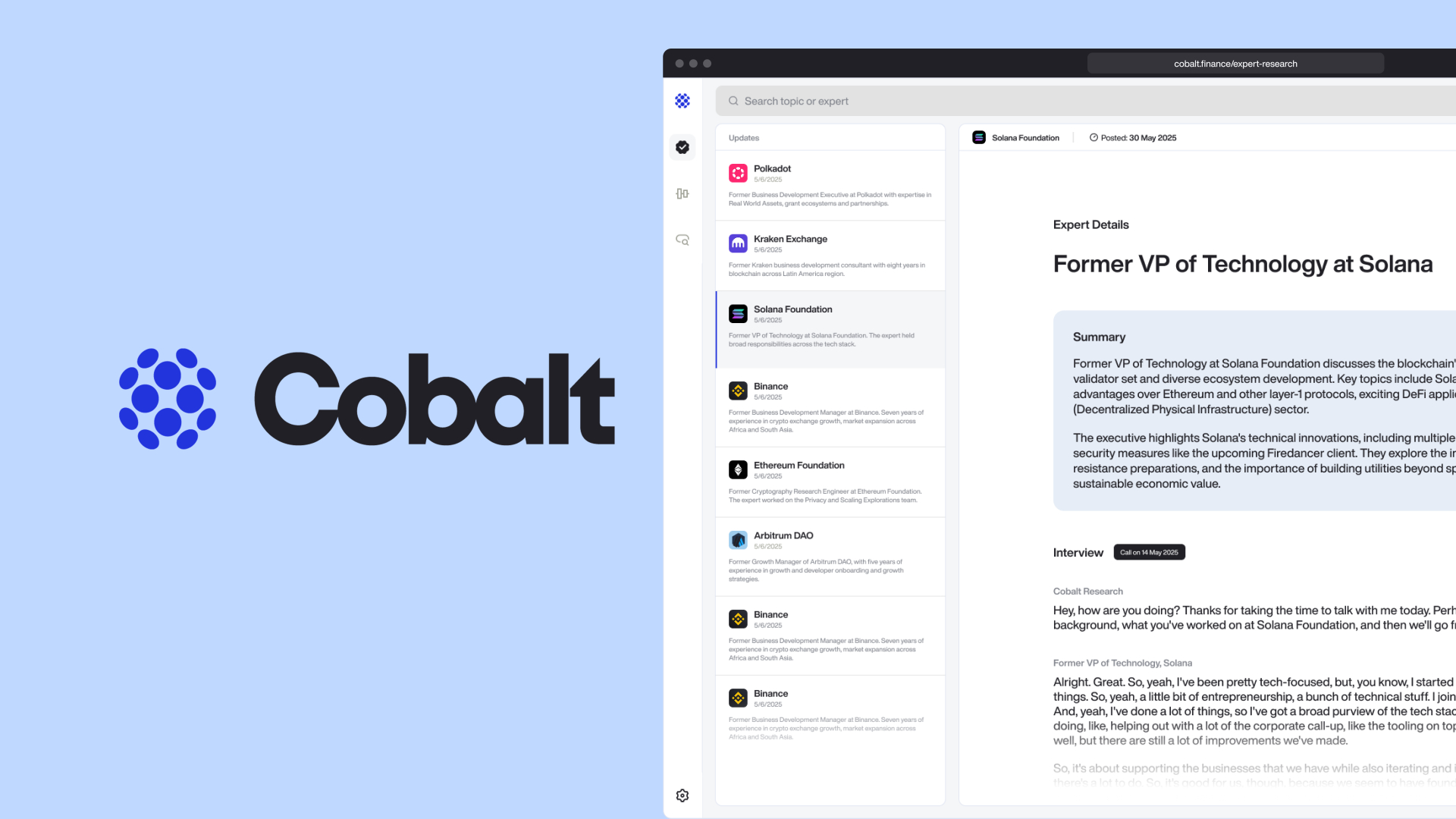 Cobalt Finance is Scaling Its Intelligence Platform for Blockchain Research Teams