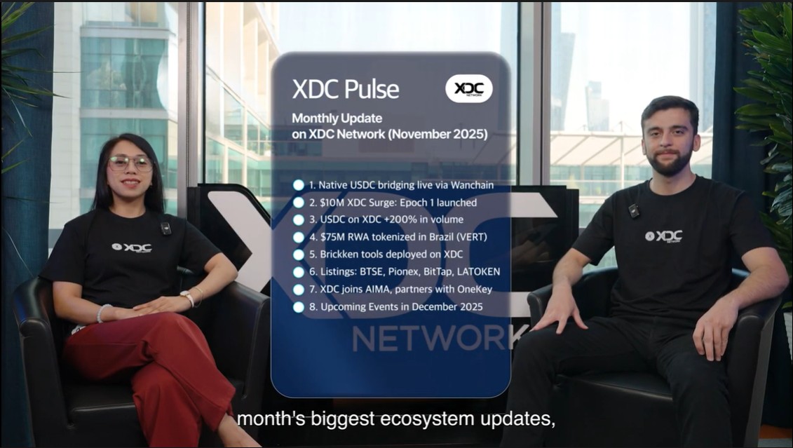 XDC Pulse - November 2025: RWA Breakthroughs, USDC Growth & Global Expansion.
