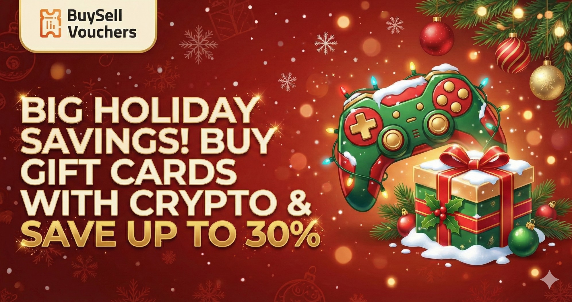 BuySellVoucher Launches Holiday Sale: Save Up to 30% When Buying Gift Cards With Crypto