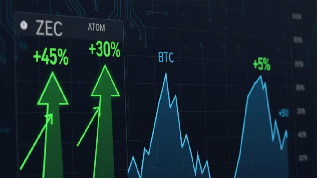 Crypto Market Watch: ATOM, ZEC Surge While BTC Bounces Back
