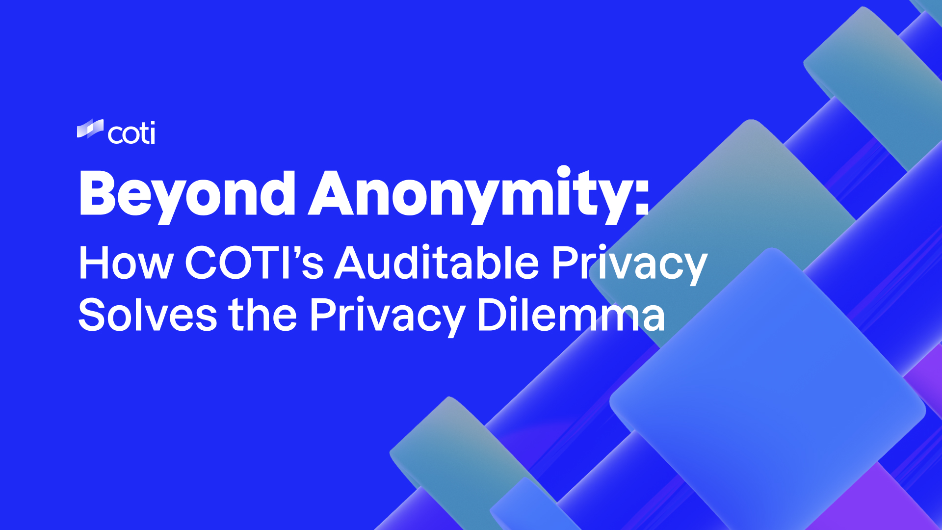Beyond Anonymity: How COTI’s Auditable Privacy Solves the Privacy Dilemma for Institutions