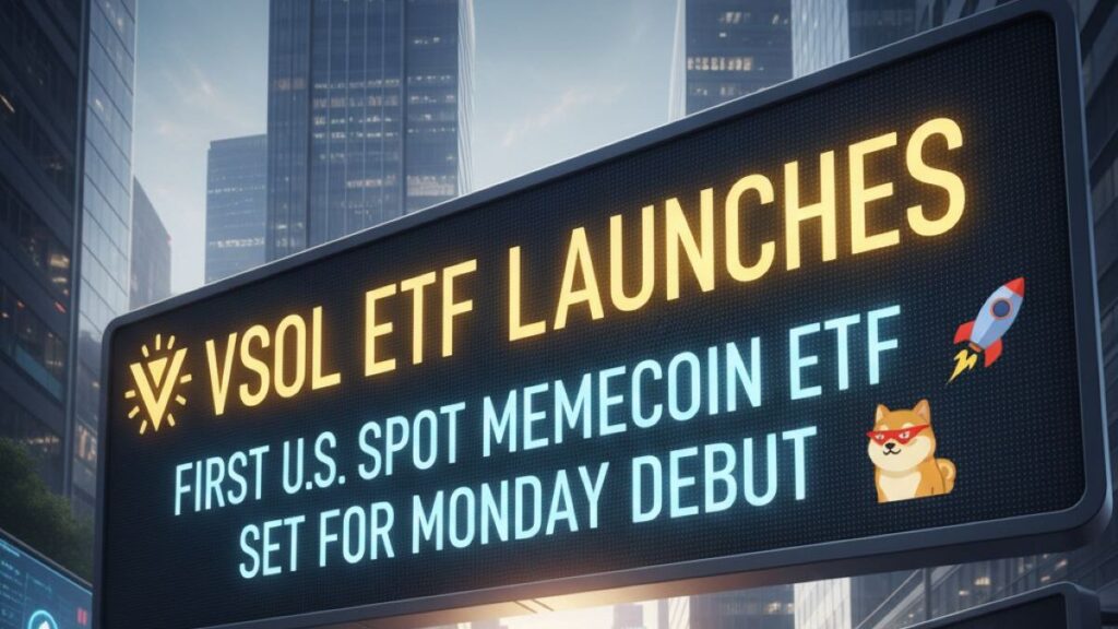 VSOL ETF Launches, While First U.S. Spot Memecoin ETF Set for Monday Debut