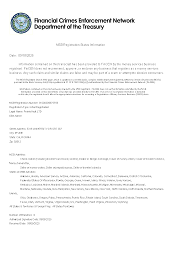 Establishing Regulatory Momentum: PrairieVault Exchange Secures U.S. MSB Registration to Bolster Global Expansion Strategy