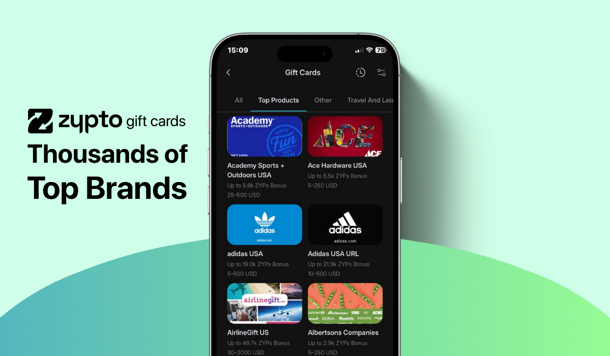 Gift Card Marketplace – Now Live In Zypto App
