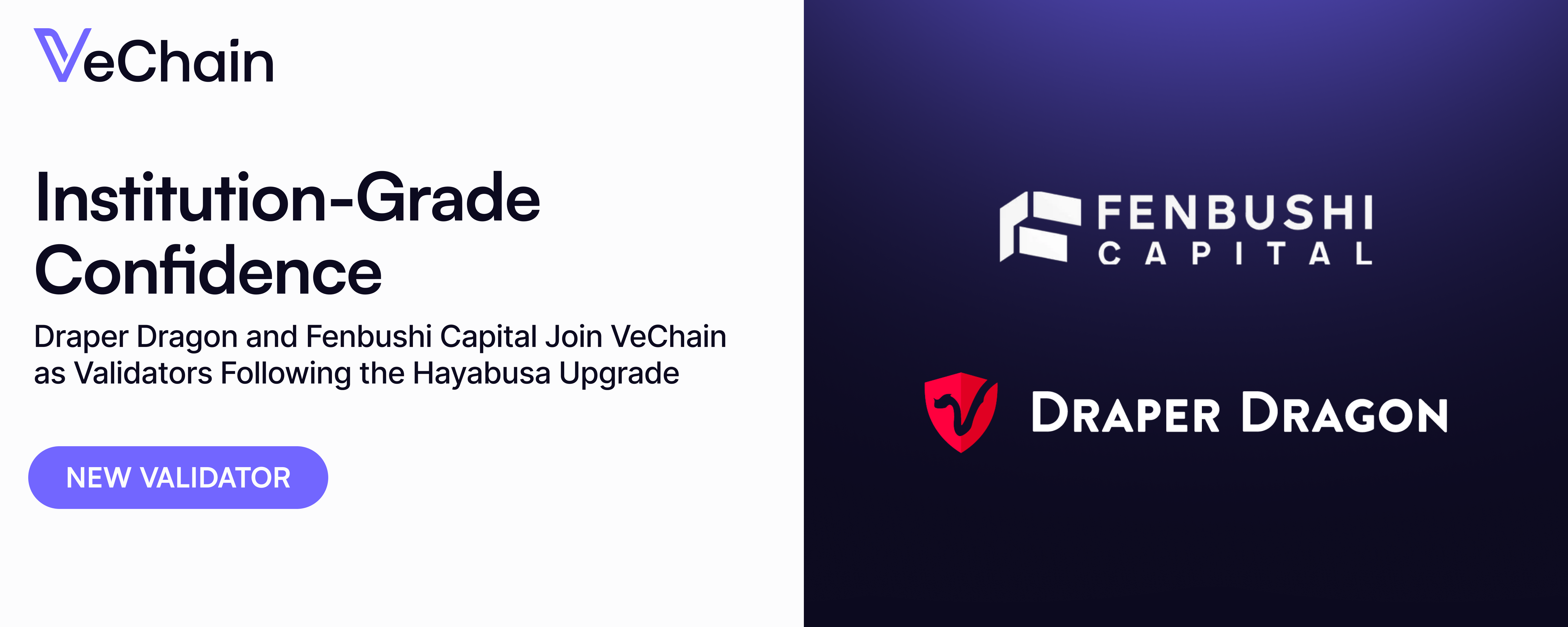 Institution-Grade Confidence: Draper Dragon and Fenbushi Capital Join VeChain as Validators