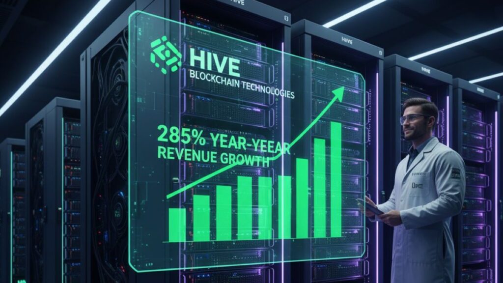 Bitcoin Miner HIVE Delivers 285% Year-Over-Year Revenue Growth