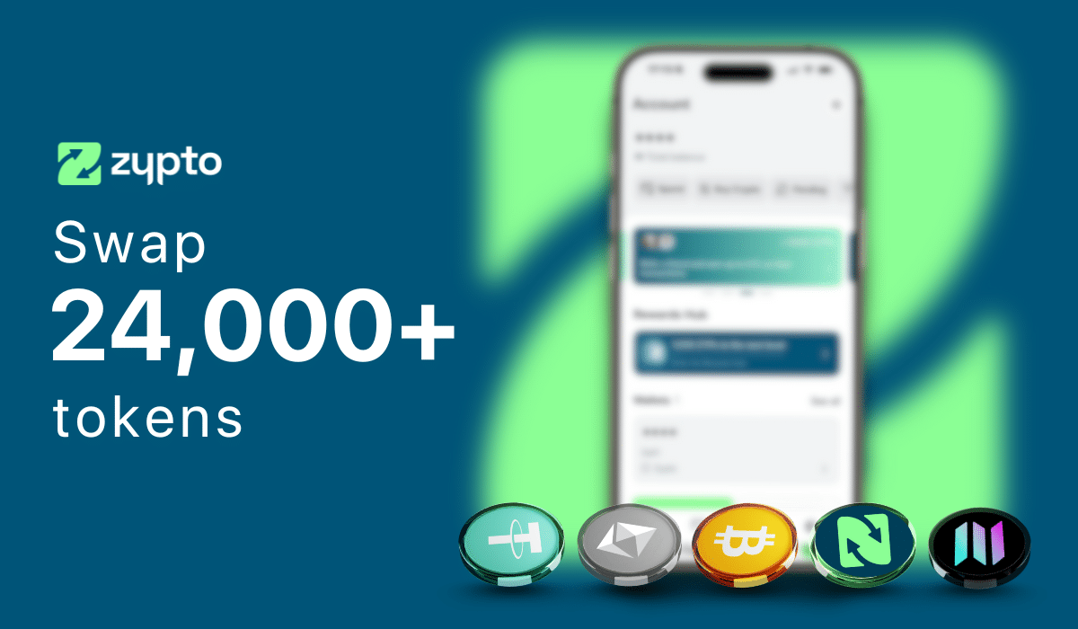 Unlock CrossChain Swaps Across 20+ Blockchains in Zypto App