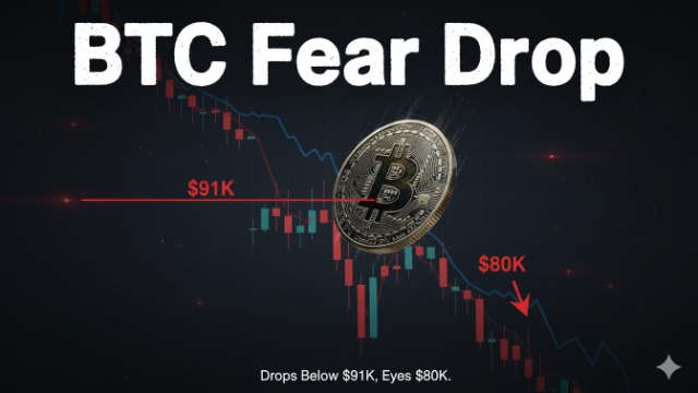 Bitcoin Tumbles Below $91K, Traders Brace for Freefall to $80K