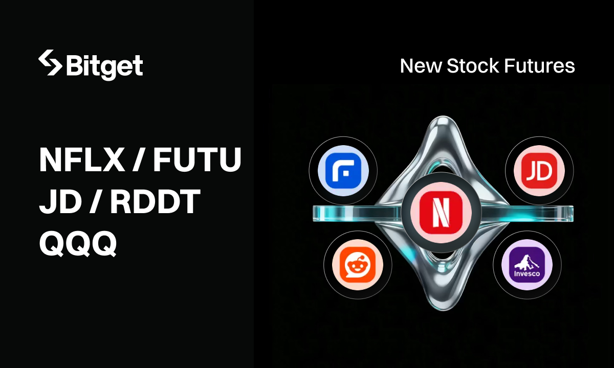 Bitget Lists NFLX, FUTU, JD, RDDT, QQQ Stock Index Perpetual Futures (30 Oct)
