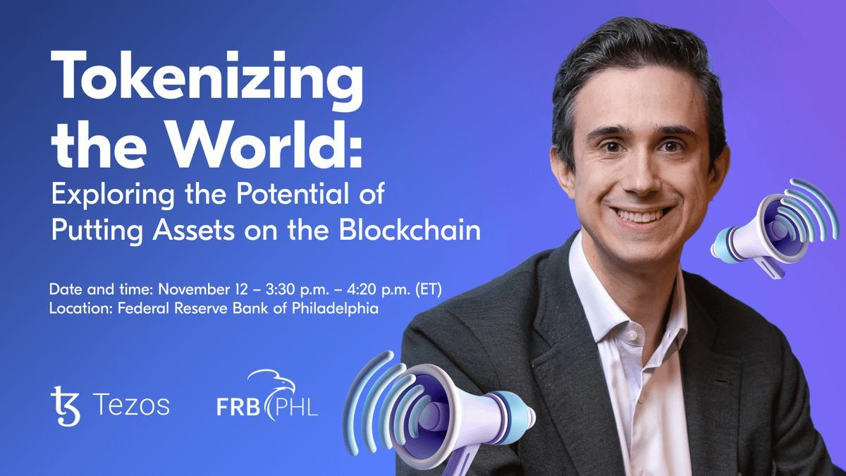 Tezos Co-Founder Arthur Breitman to Speak at Federal Reserve Bank of Philadelphia’s Ninth Annual Fintech Conference (10 Nov)