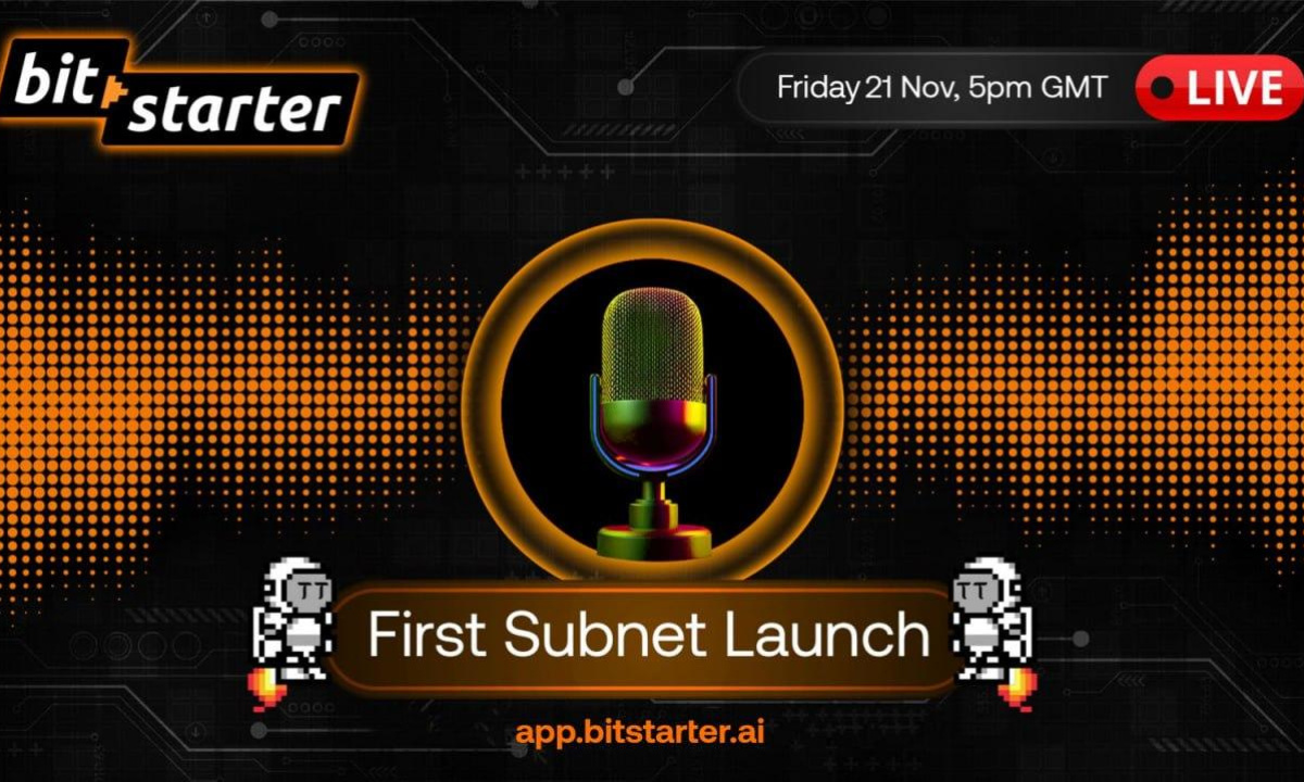 Bitstarter Kicks Off First Crowdfunding Platform for Bittensor With Livestream Investment Round (21 Nov)