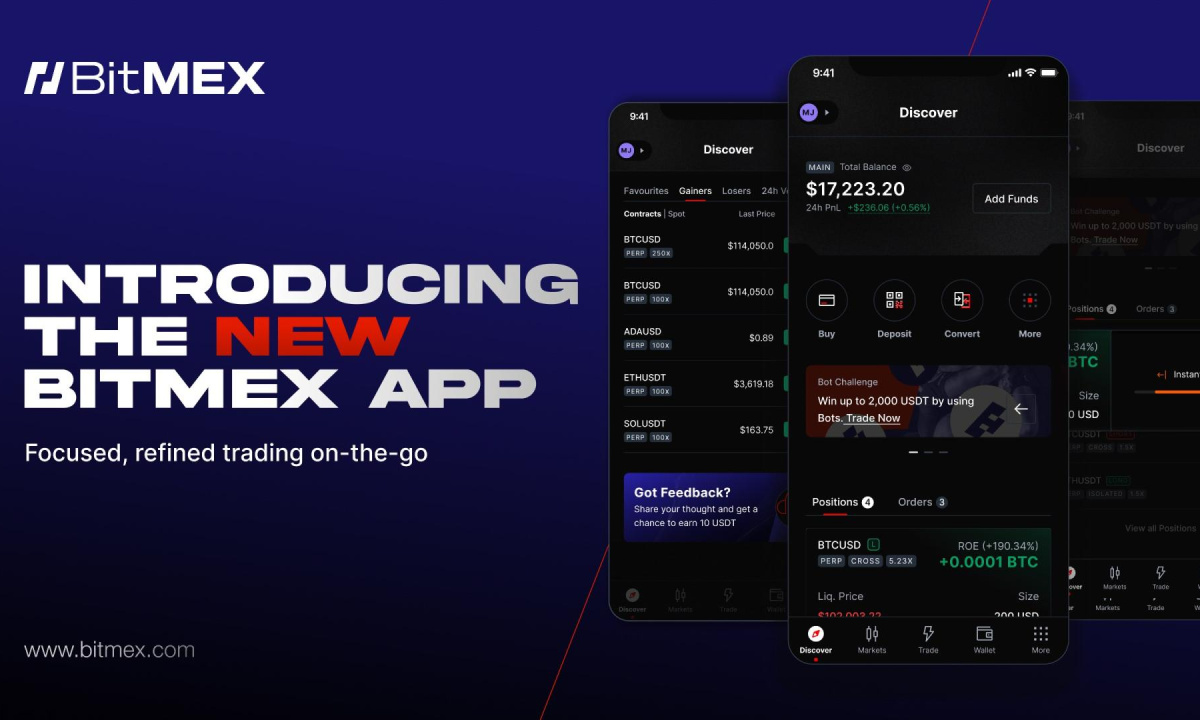 BitMEX Debuts New Mobile Trading Experience With Intuitive Design and Controls (11 Dec)