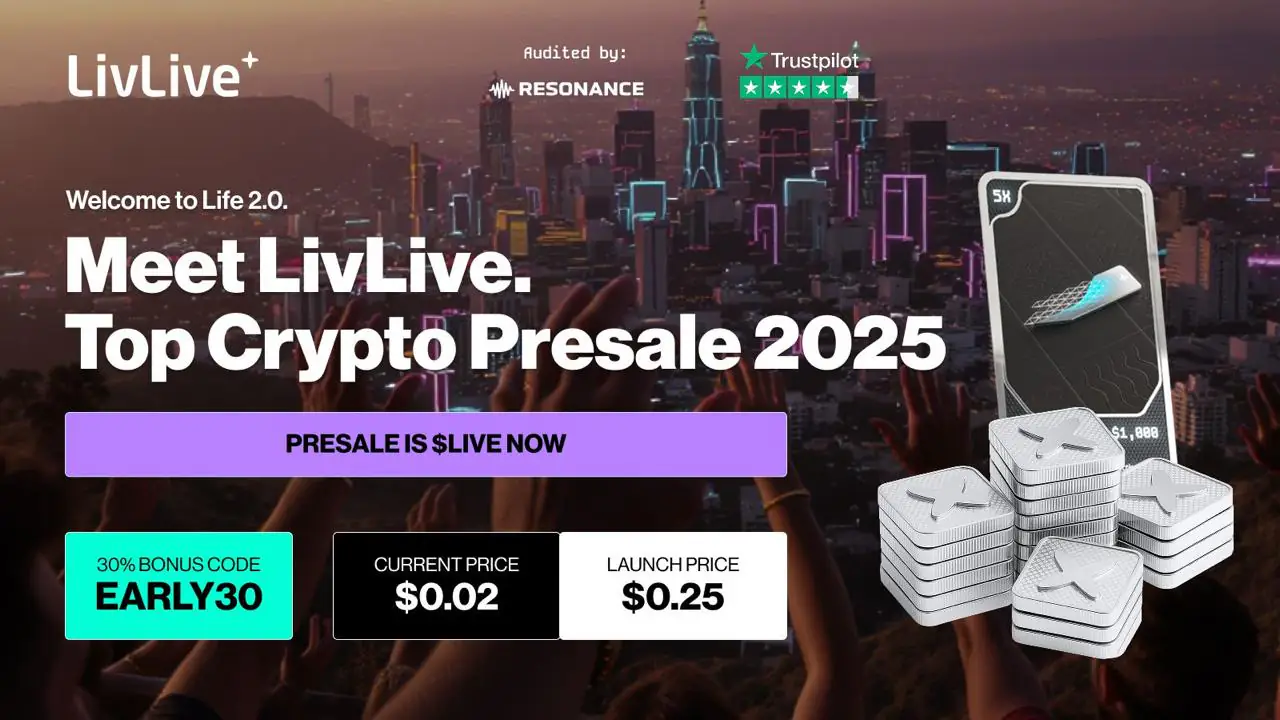 LivLive ($LIVE) Ignites Buzz Among Top Crypto Presales as Bitcoin Targets $150K
