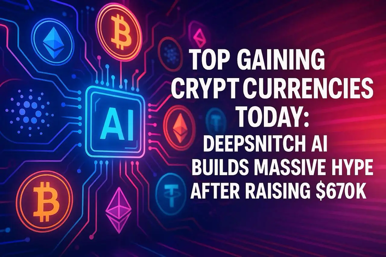 Top Gaining Cryptocurrencies Today: 1Money Launches Stablecoin Orchestration Platform, DeepSnitch AI Generates Massive Hype After Raising $6...