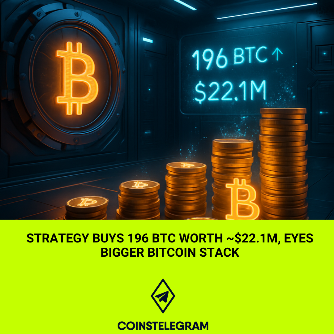 Strategy Buys 196 BTC Worth ~$22.1M, Eyes Bigger Bitcoin Stack