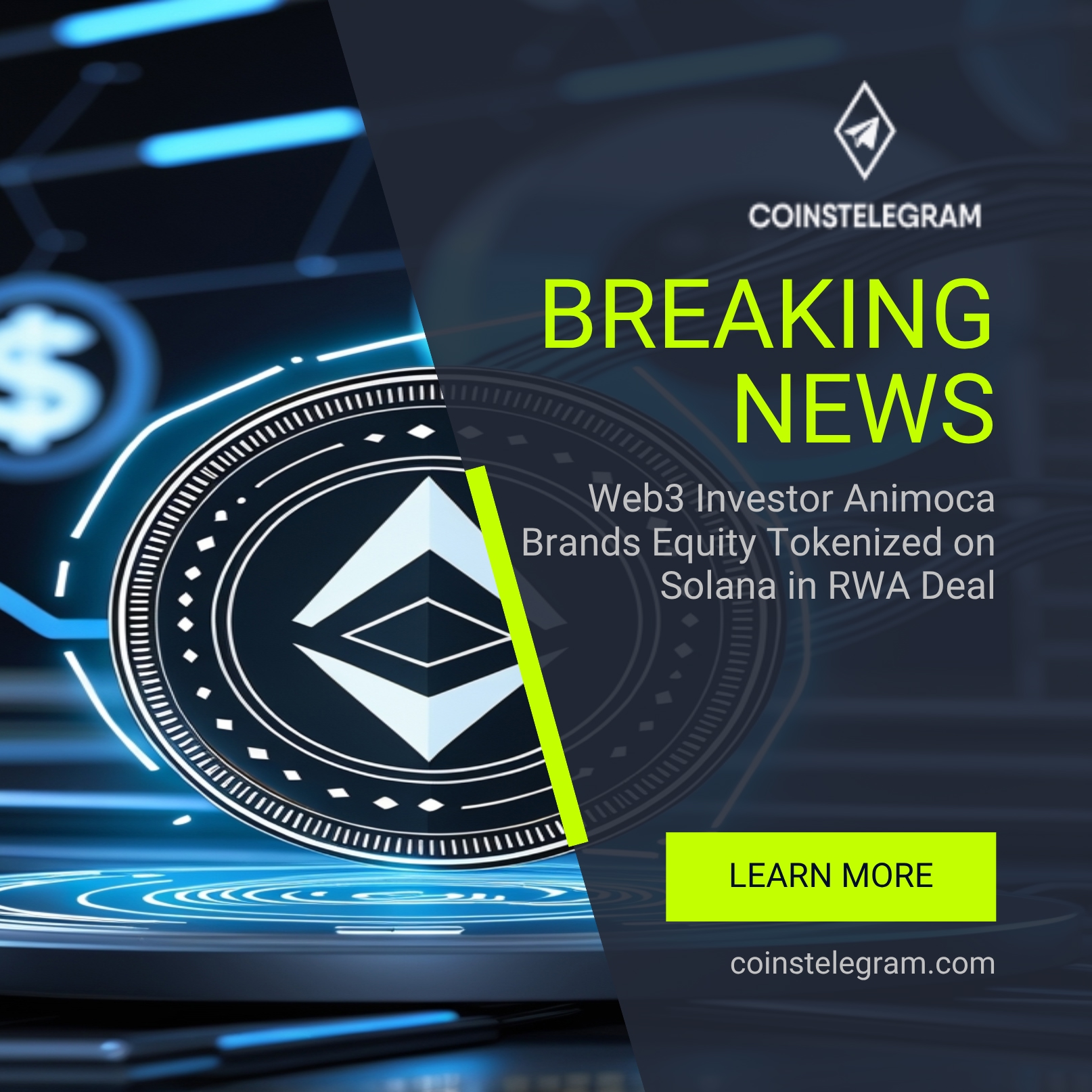 Web3 Investor Animoca Brands Equity Tokenized on Solana in RWA Deal