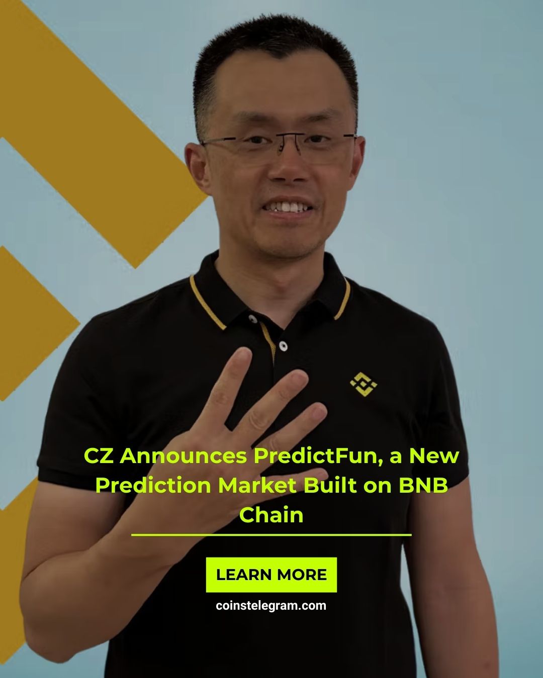 CZ Announces PredictFun, a New Prediction Market Built on BNB Chain