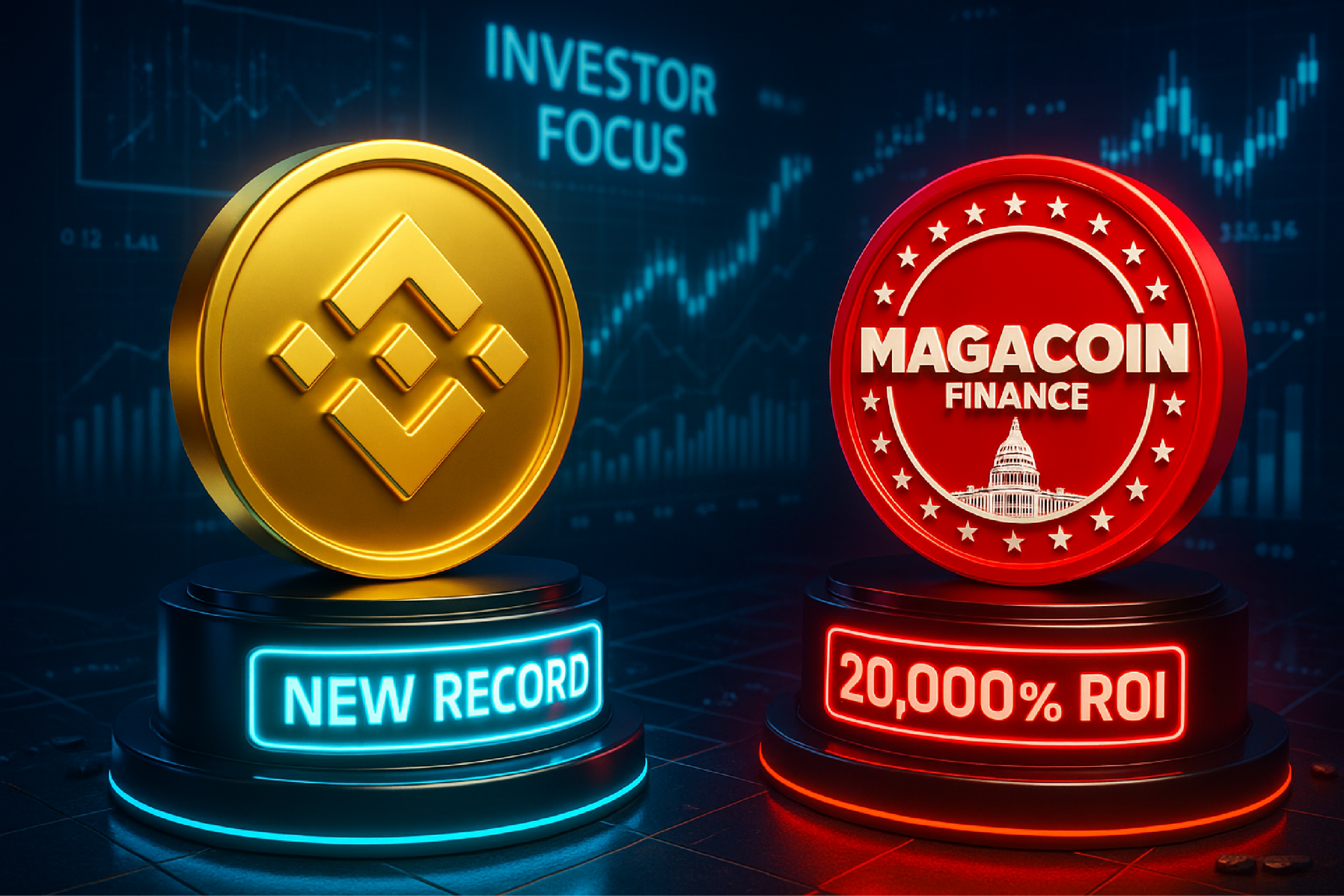 BNB Hits New Record at $1,300 as Investors Eye MAGACOIN FINANCE for Potential 20,000% ROI
