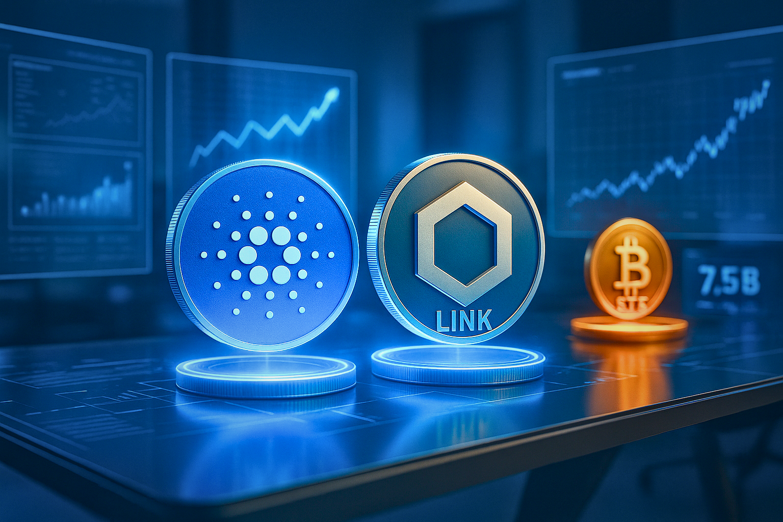 Bitcoin ETF Volume Tops $7.5B — Analysts Tip ADA and LINK as the Next Big Altcoins to Buy