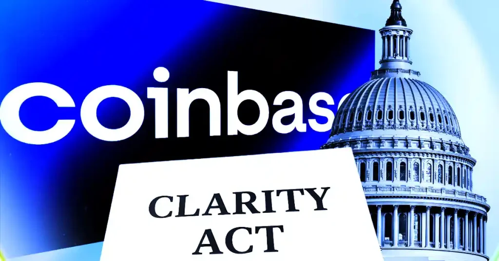 Coinbase Rejects the Clarity Act Draft as Stablecoin Yield Fight Escalates