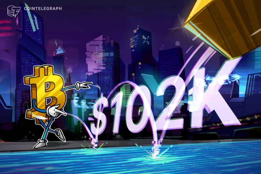 Bitcoin traders fear $102K BTC price dive next as gold sets new highs
