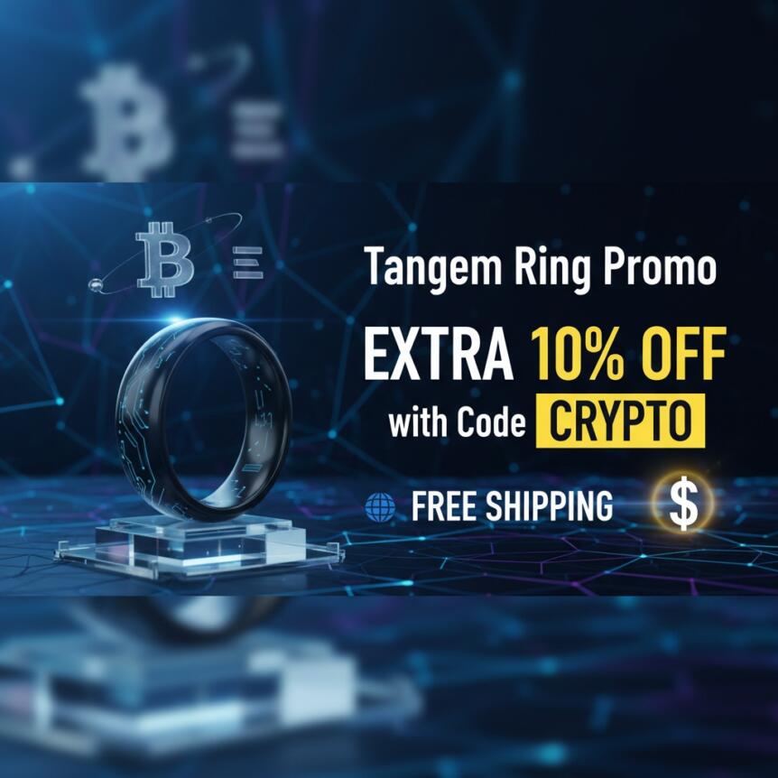 Tangem Ring Promo: Extra 10% Off with Code CRYPTO + Free Shipping & $5 BTC Reward