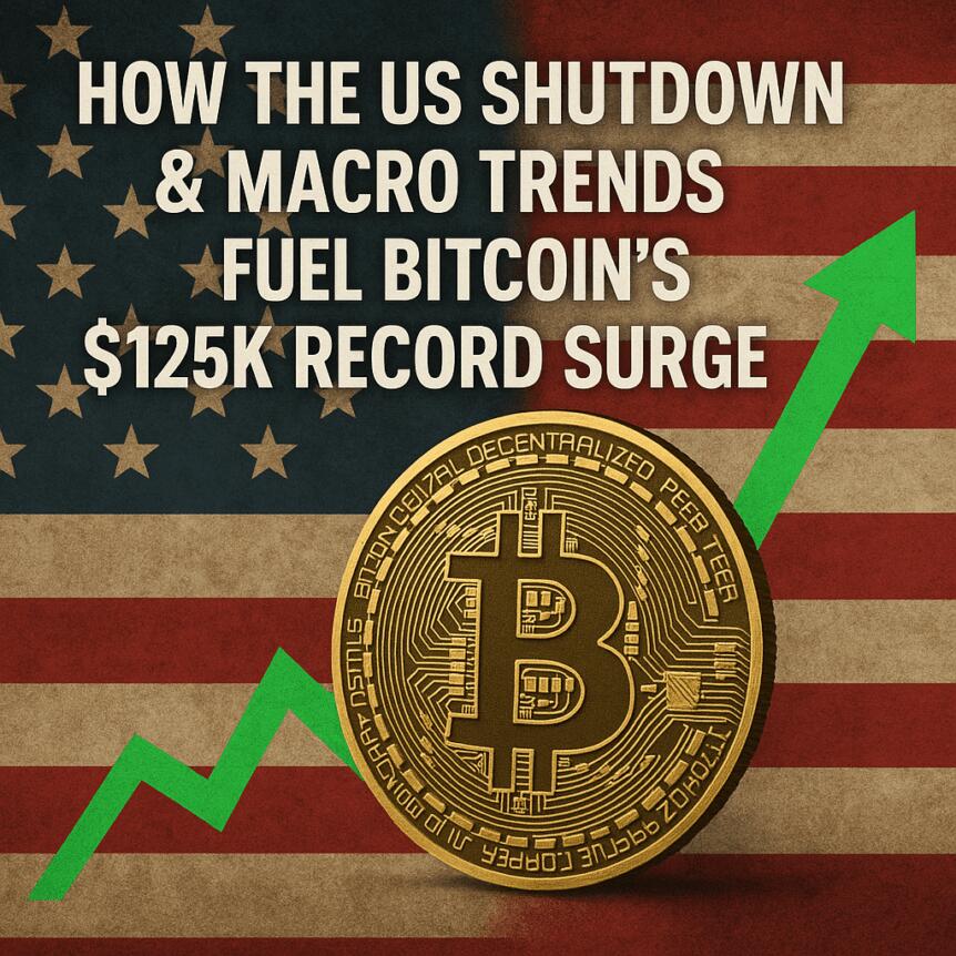 How the US Shutdown & Macro Trends Fuel Bitcoin’s $125K Record Surge