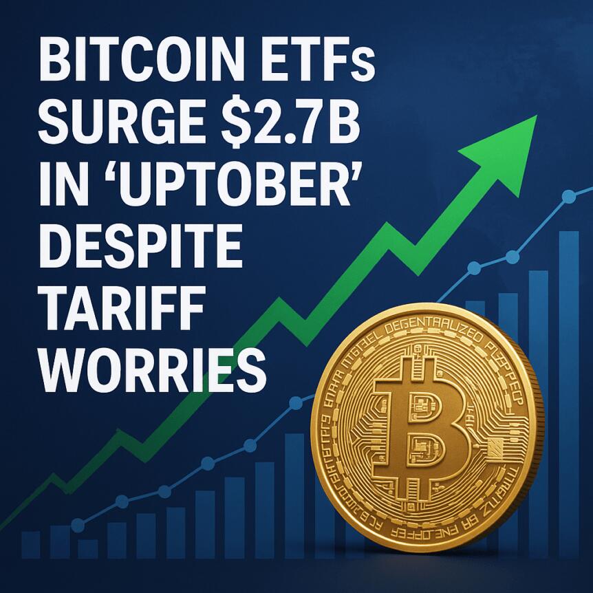 Bitcoin ETFs Surge $2.7B in ‘Uptober’ Despite Tariff Worries