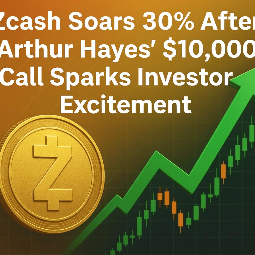 Zcash Soars 30% After Arthur Hayes’ $10,000 Call Sparks Investor Excitement