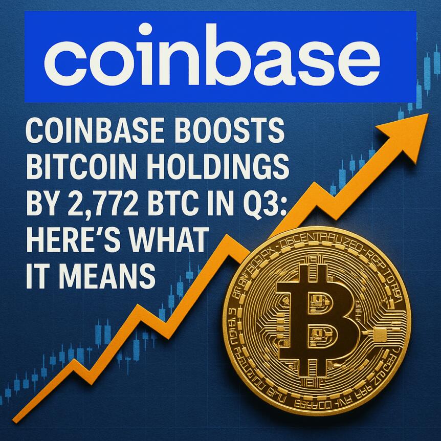Coinbase Boosts Bitcoin Holdings by 2,772 BTC in Q3: Here’s What It Means