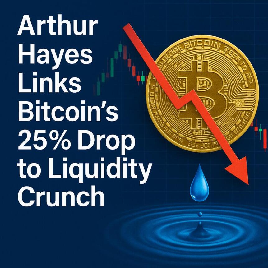 Arthur Hayes Links Bitcoin’s 25% Drop to Liquidity Crunch