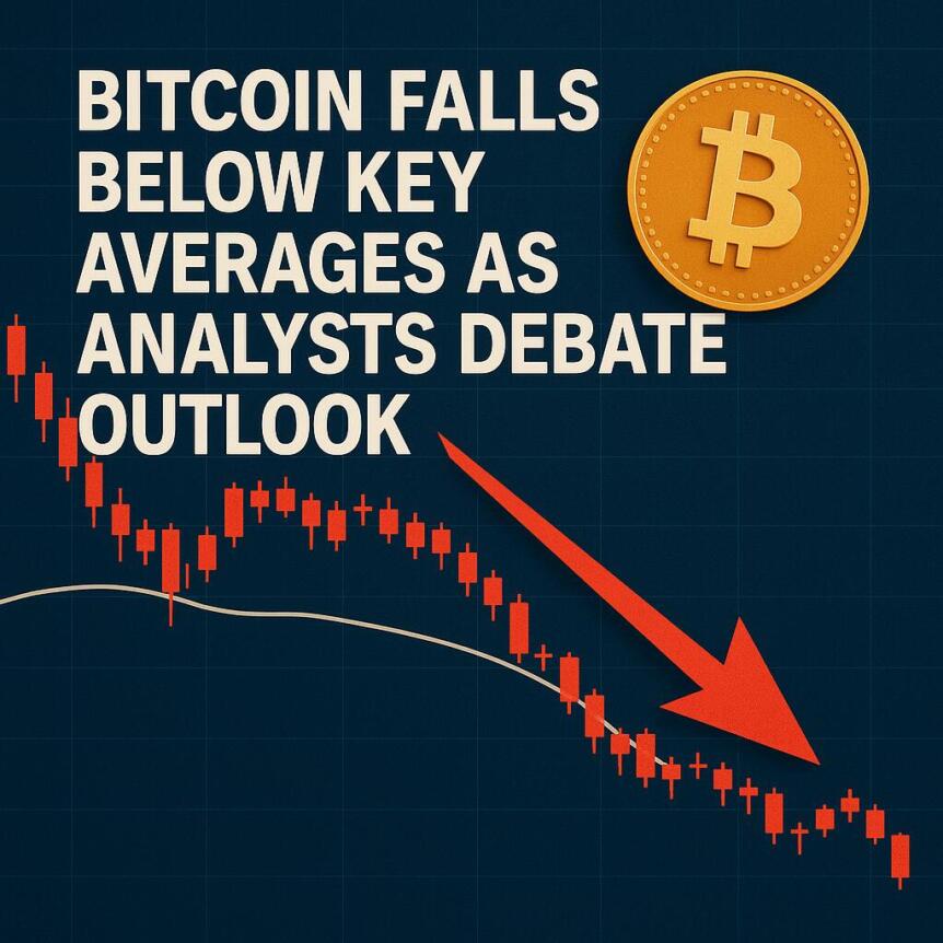 Bitcoin Falls Below Key Averages as Analysts Debate Outlook
