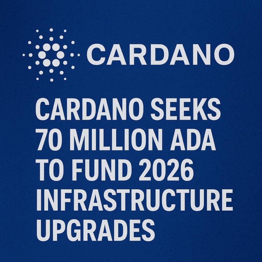 Cardano Seeks 70 Million ADA to Fund 2026 Infrastructure Upgrades