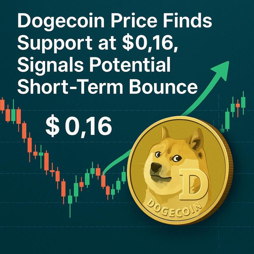 Dogecoin Price Finds Support at $0.16, Signals Potential Short-Term Bounce