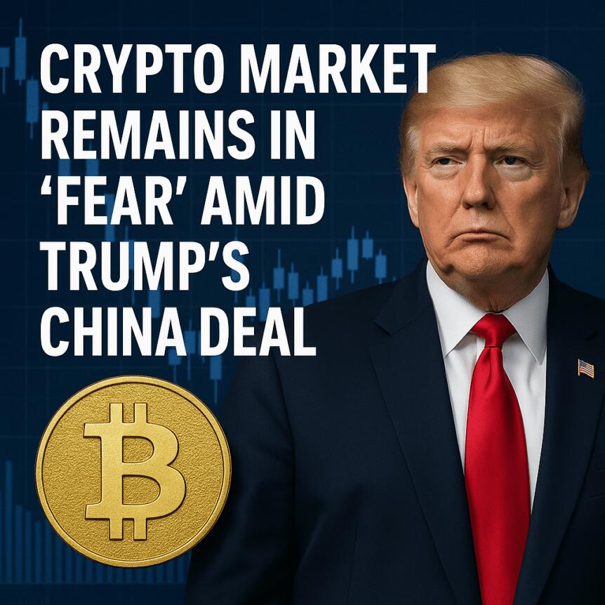 Crypto Market Remains in ‘Fear’ Amid Trump’s China Deal