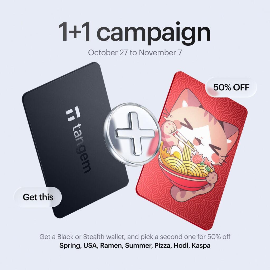 Tangem Wallet: Buy One, Get the Second 50% Off + Extra 10% with Code CRYPTO