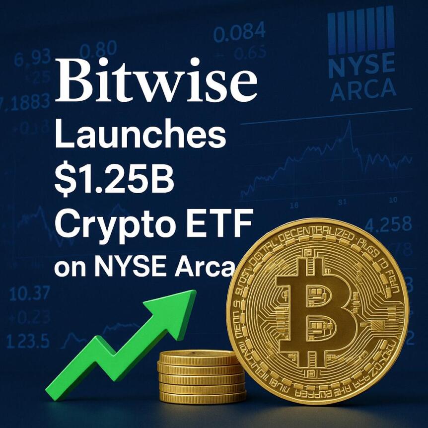 Bitwise Launches $1.25B Crypto ETF on NYSE Arca, Offering Top Digital Assets