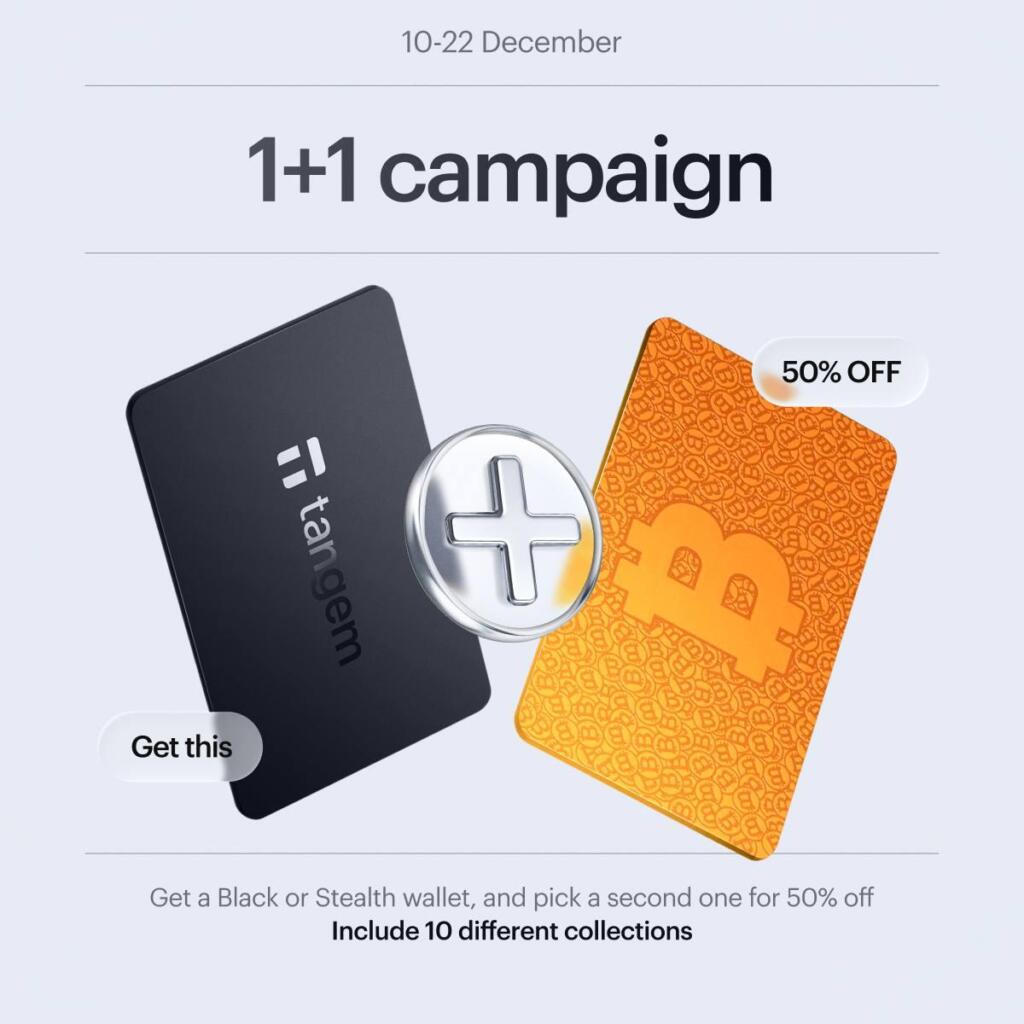 Tangem Holiday Promo: Buy One Wallet, Get the Second at 50% Off
