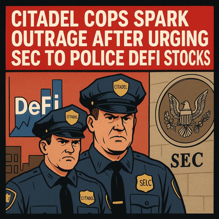 Citadel Cops Spark Outrage After Urging SEC to Police DeFi Stocks