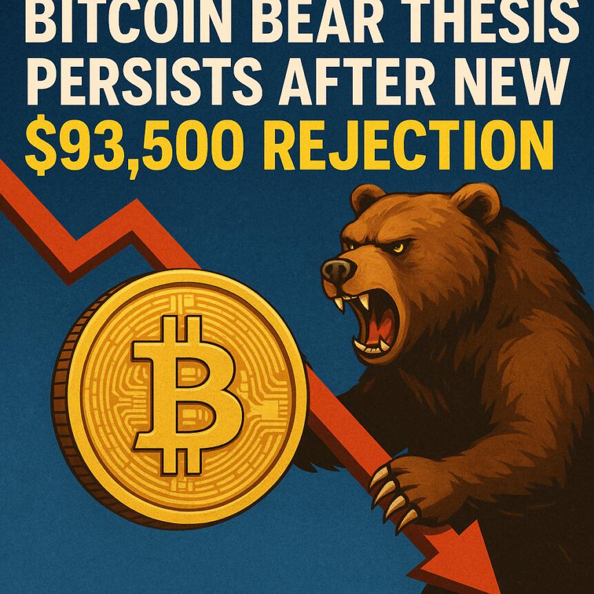 Bitcoin Bear Thesis Persists After New $93,500 Rejection