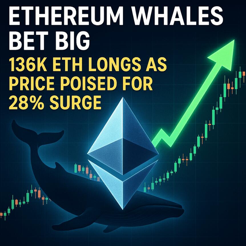 Ethereum Whales Bet Big: 136K ETH Longs as Price Poised for 28% Surge