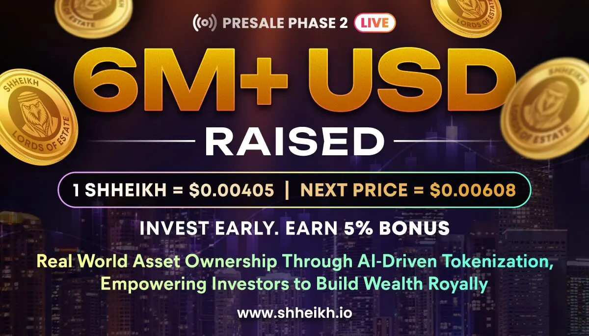 SHHEIKH Token Presale Surpasses $6 Million in Phase 2