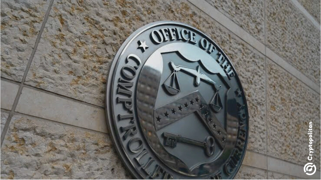The Office of the Comptroller of the Currency has confirmed that banks are permitted to engage as crypto intermediaries