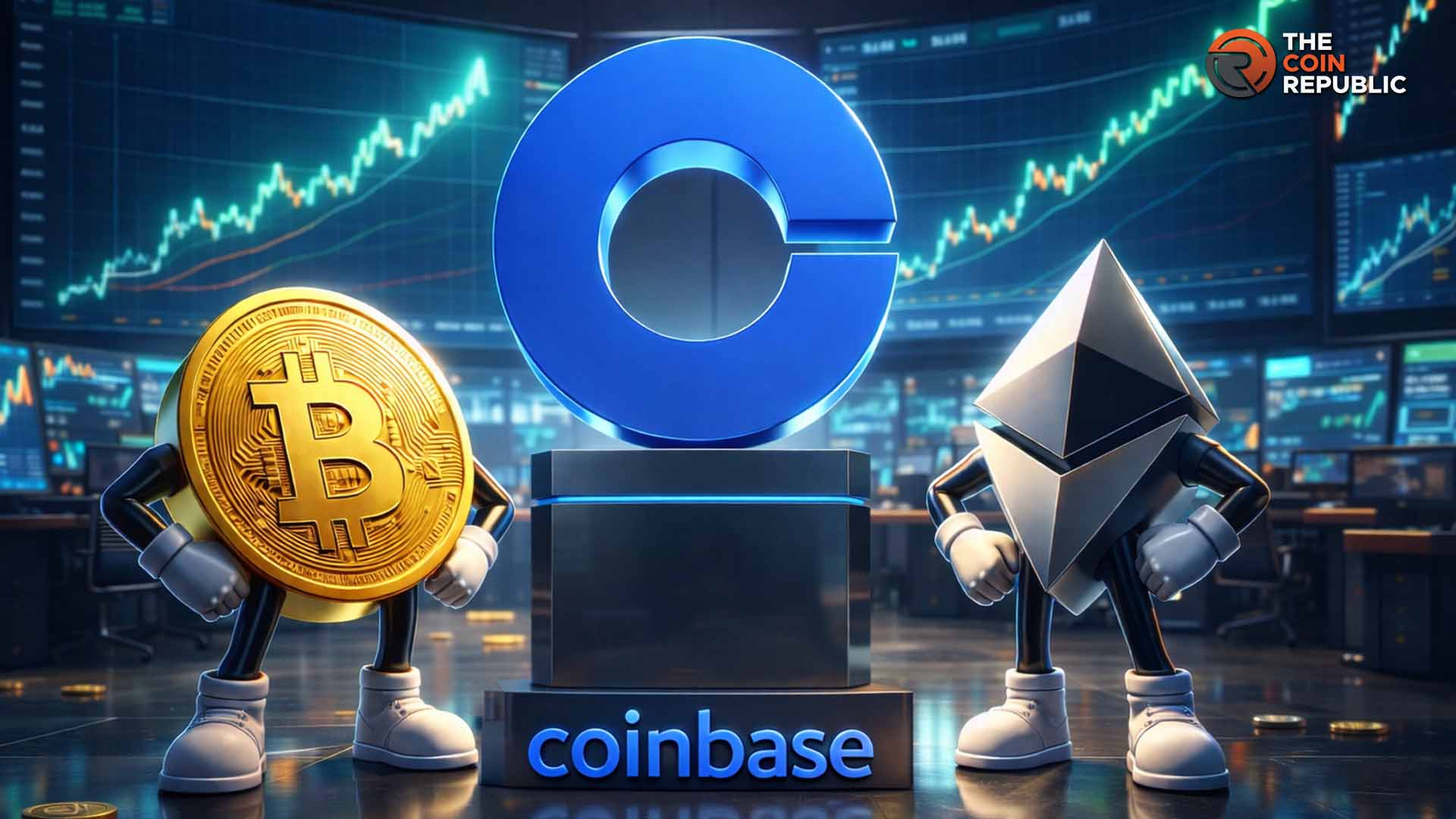 Coinbase Stock Soars 4.4% on Bitcoin, Ethereum Strength