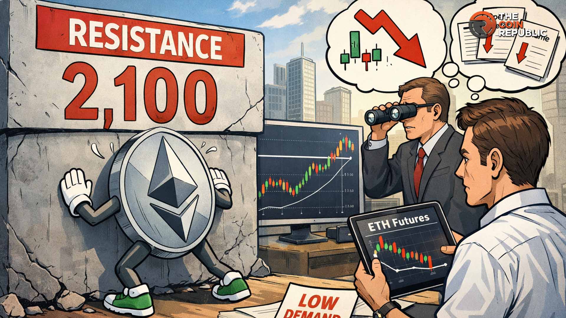 Ethereum Price Faces $2.1K Barrier as Derivatives Signal Weak Demand