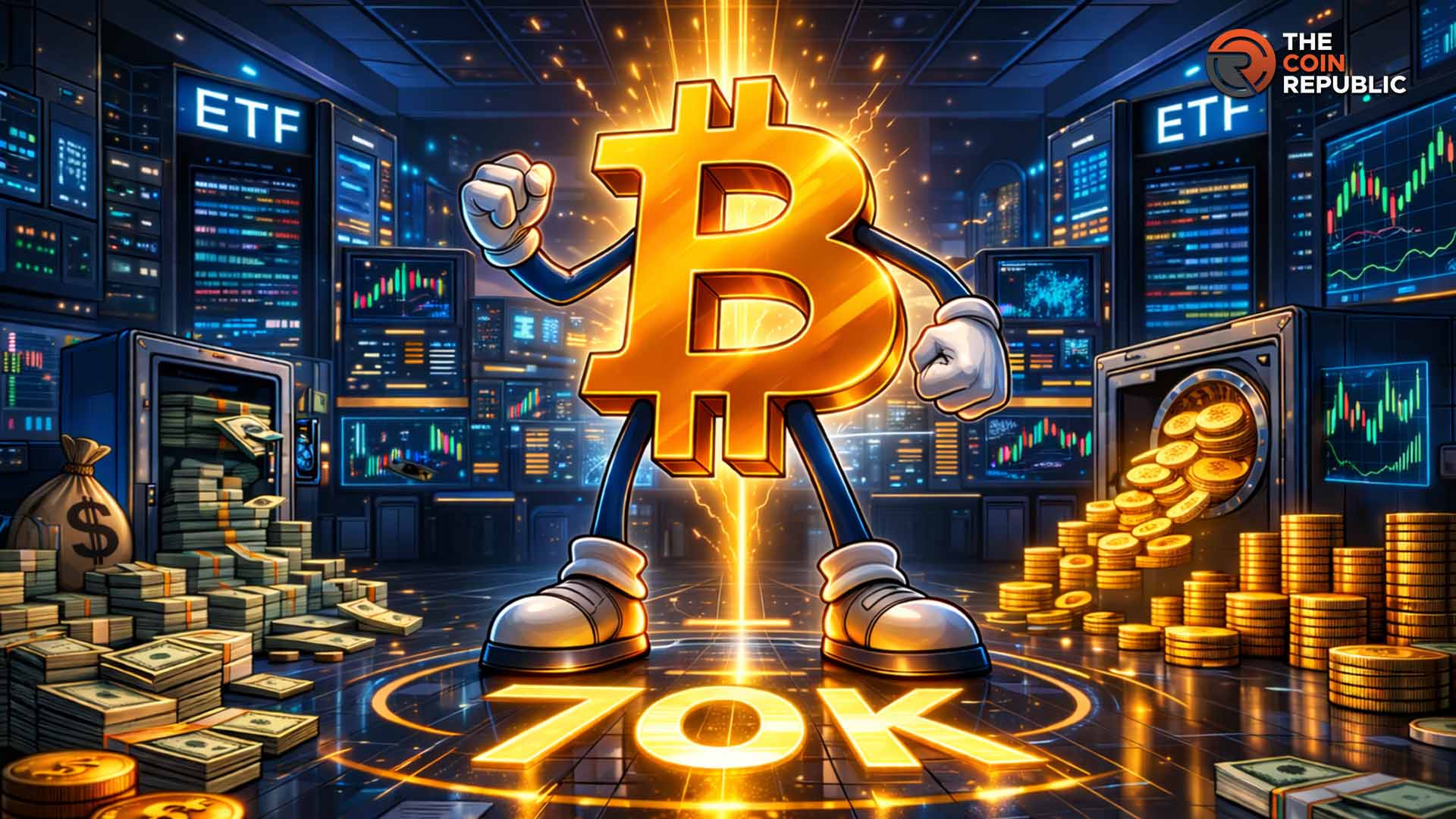 Bitcoin ETFs Scoop $458M While BTC Revisits $70K