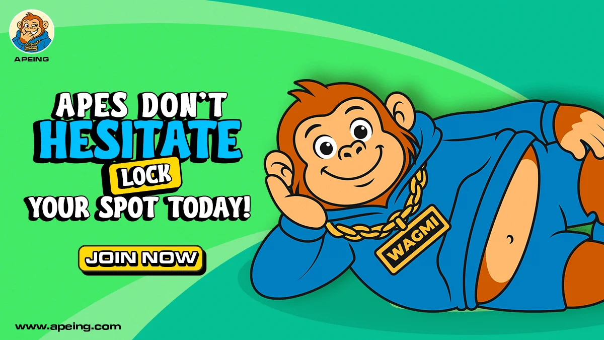 Late to Solana? Apeing’s Upcoming Crypto Presale Gives Early Apes a Front-Row Edge